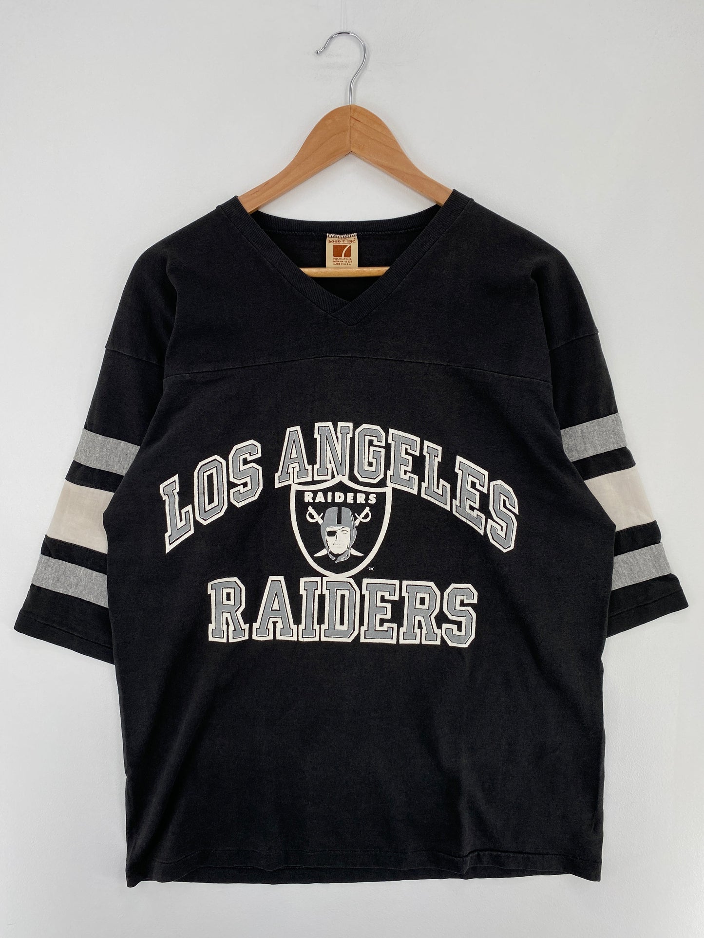 90’s LOS ANGELES RAIDERS Made in USA Size No Tag (Approx. XL) NFL T-shirt / F4827T