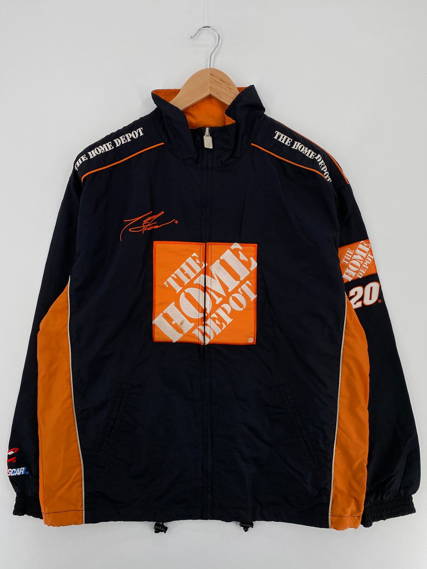 Vintage NASCAR TONY STEWART x HOME DEPOT Size M Vintage Racing Nylon Jacket / F5809N