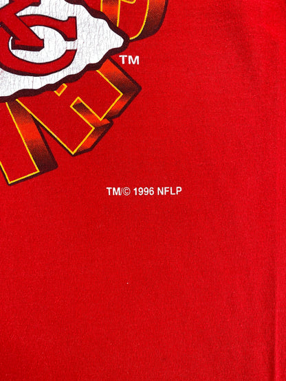 1996 KANSAS CITY CHIEFS Size L Vintage NFL T-Shirt / F4699S