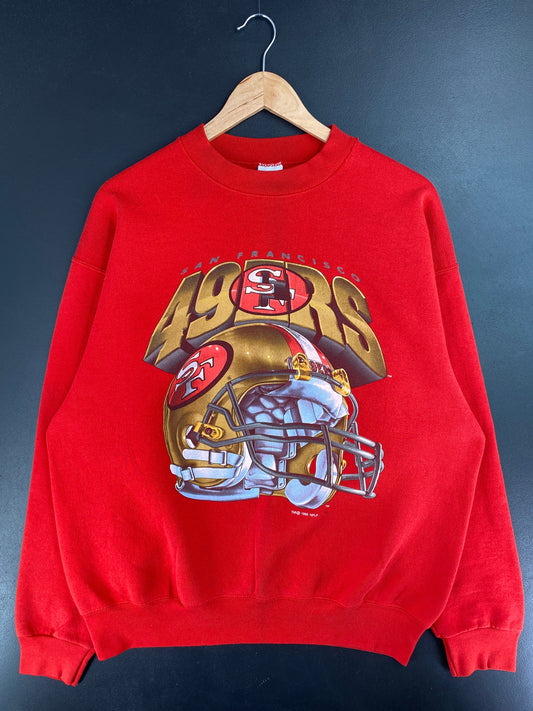 1995 SALEM x SAN FRANCISCO 49ERS Made in USA Size XL Vintage NFL Sweat-Shirt / F1816S