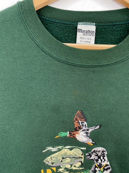 90's DUCKS UNLIMITED Made in USA Size XXL Vintage Sweat-Shirts / F3015S