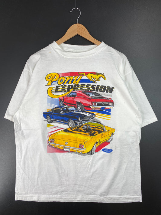 .1991 FORD MUSTANG Made in USA Size XXL Vintage Racing T-shirt  / F990T
