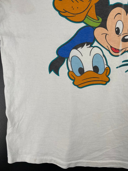 90's DISNEY MICKEY AND FRIENDS Made in USA Size L-XL Vintage T-shirts / E8648T