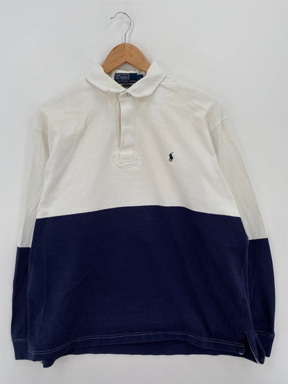 90's Polo Ralph Lauren Size L Vintage Rugby-Shirt / F8971R