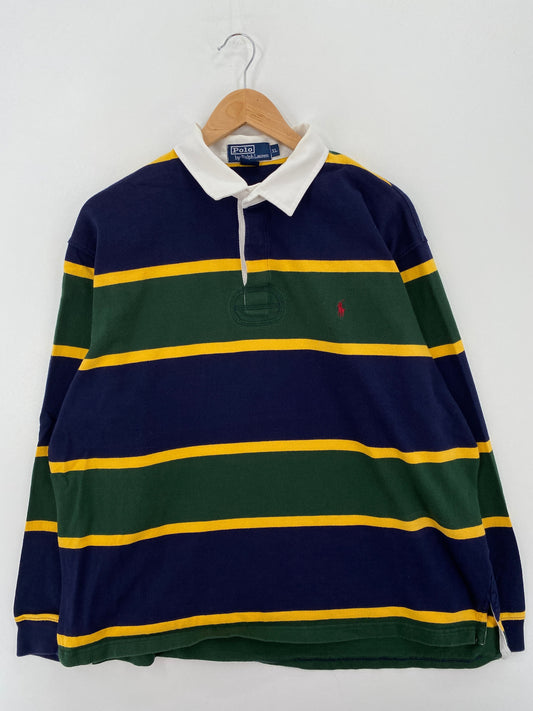 90's Polo Ralph Lauren Size XL Vintage Rugby-Shirt / E8302B