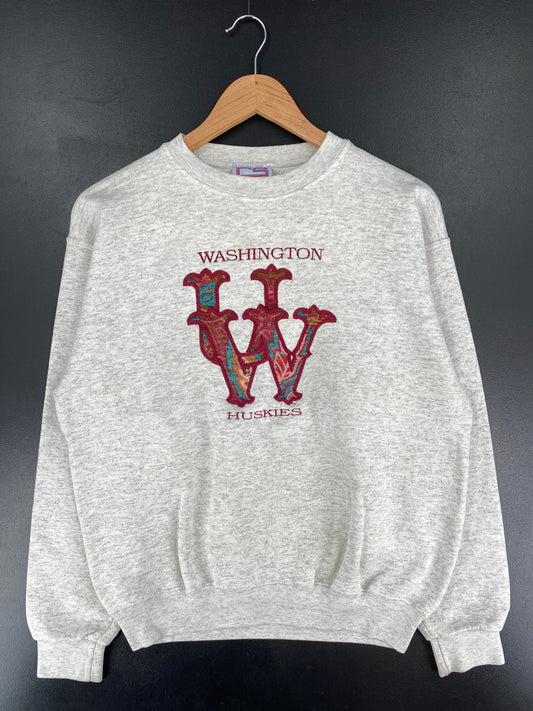 90's WASHINTON HUSKIES Made in USA Size M Vintage College Sweat-shirt / G6398S