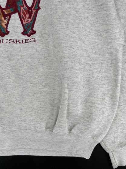 90's WASHINTON HUSKIES Made in USA Size M Vintage College Sweat-shirt / G6398S