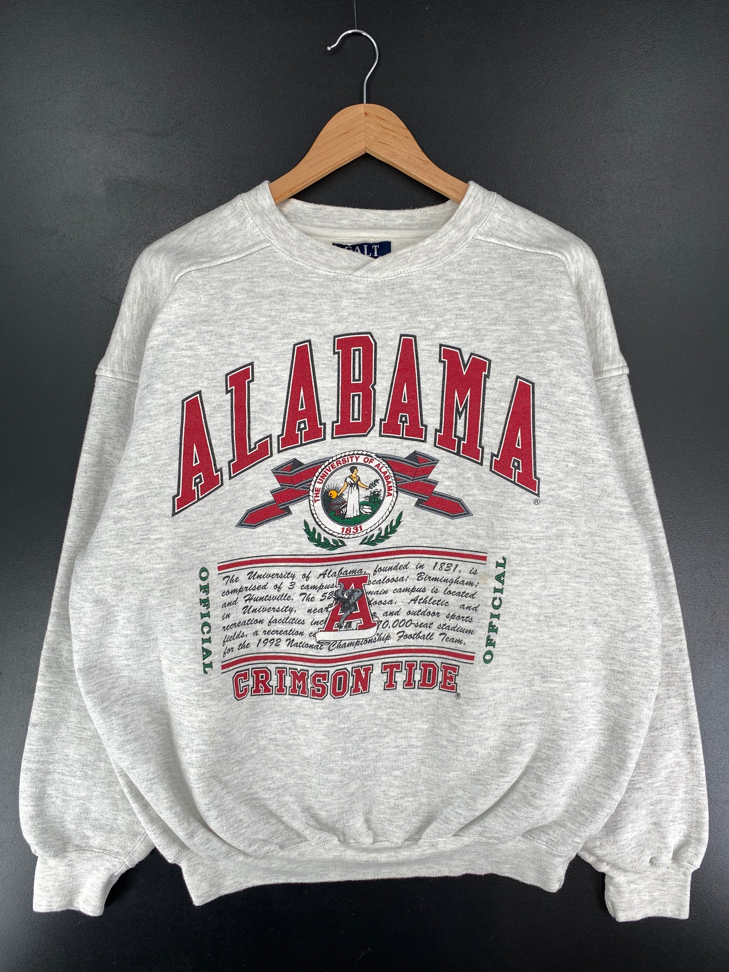 Vintage ALABAMA CRIMSON TIDE Size L College Sweat-shirt / E7345S
