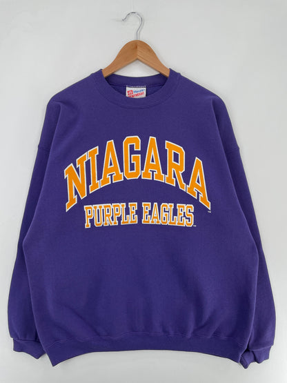90's NIAGARA Made in USA Size XL Vintage College Sweat-shirt / E9098S