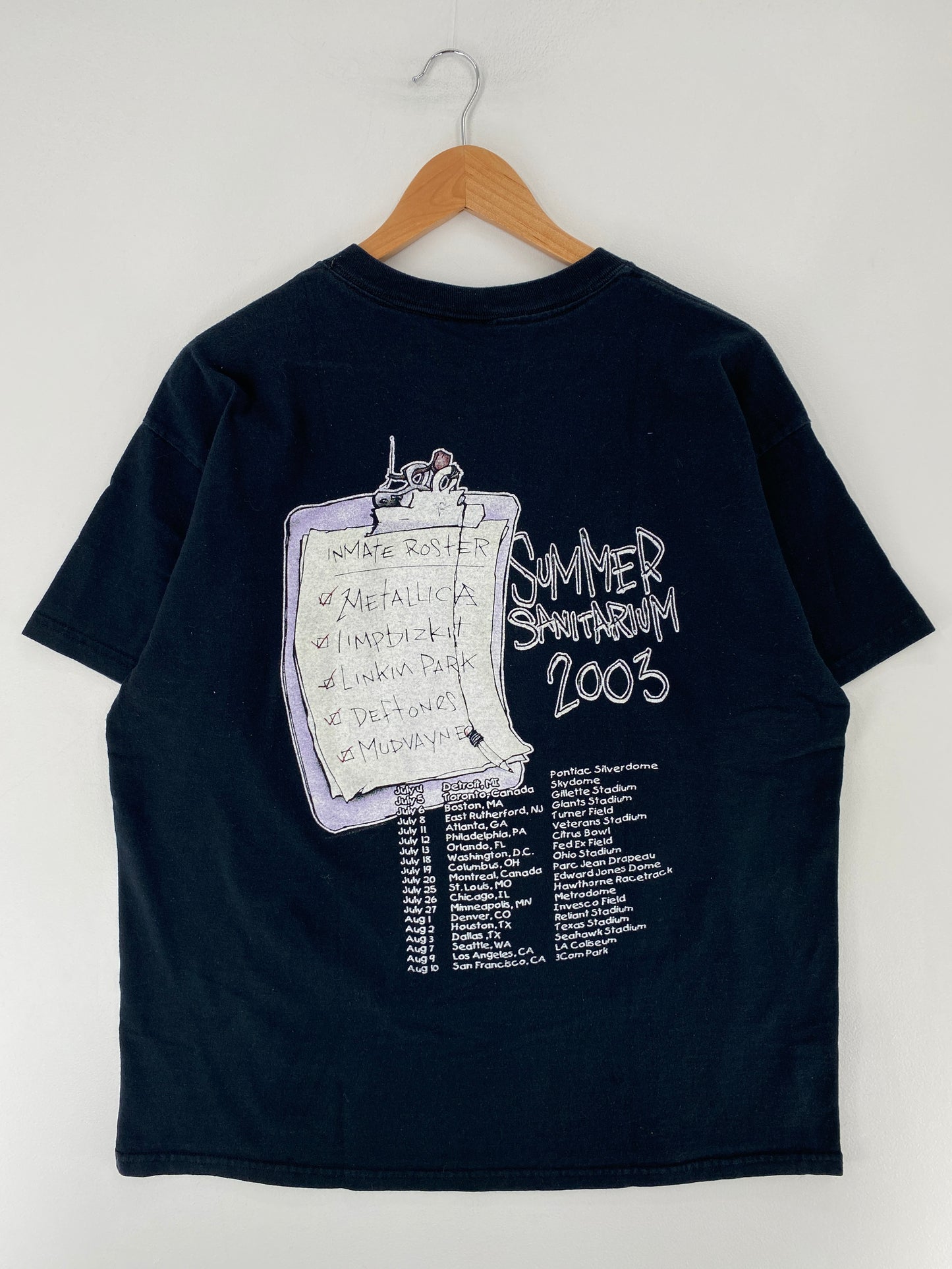 2003 METALLICA Size XL Vintage T-shirt / E7768T