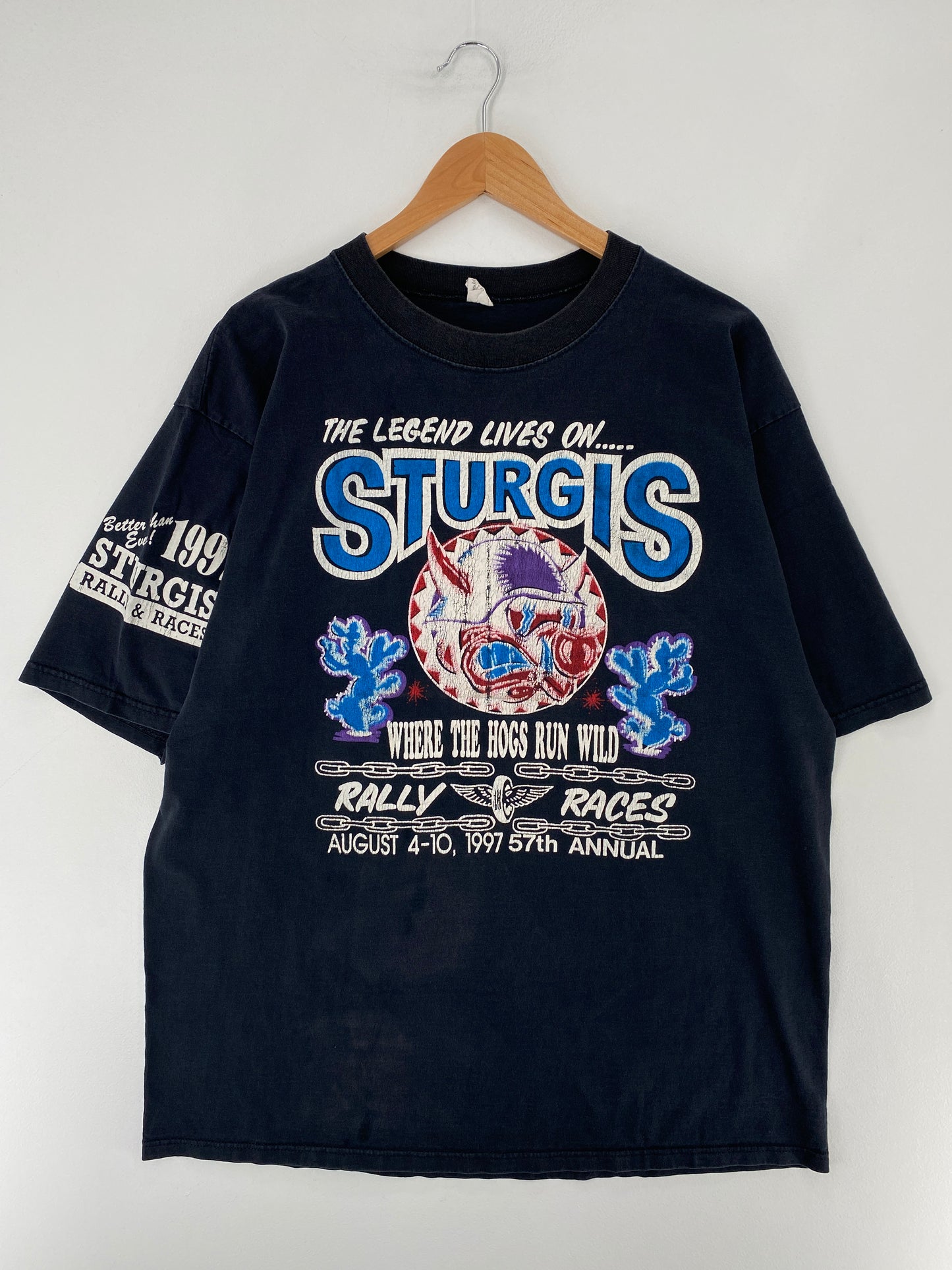 1997 RALLY RACES Made in USA Size XL Vintage T-shirt / E7771T