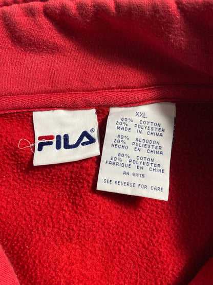 90’s FILA Size XXL Half Zip Sweat-shirt / G7084S