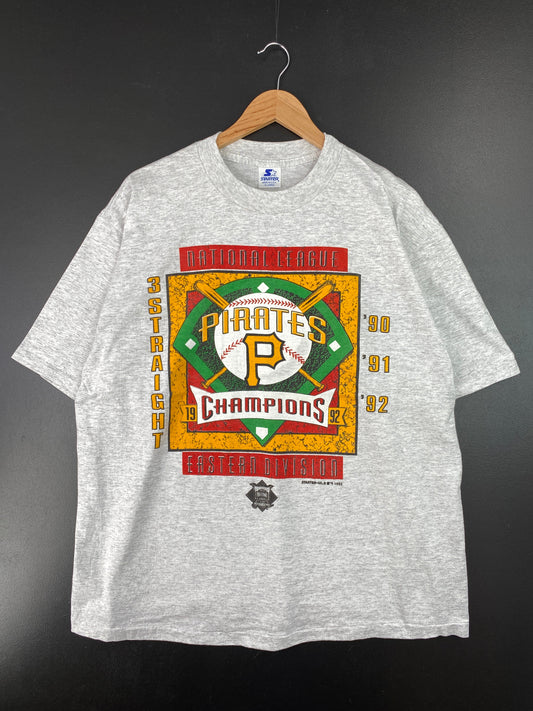 .1992 STARTER x PIRATES Made in USA Size XL Vintage MLB T-Shirt / E9761T