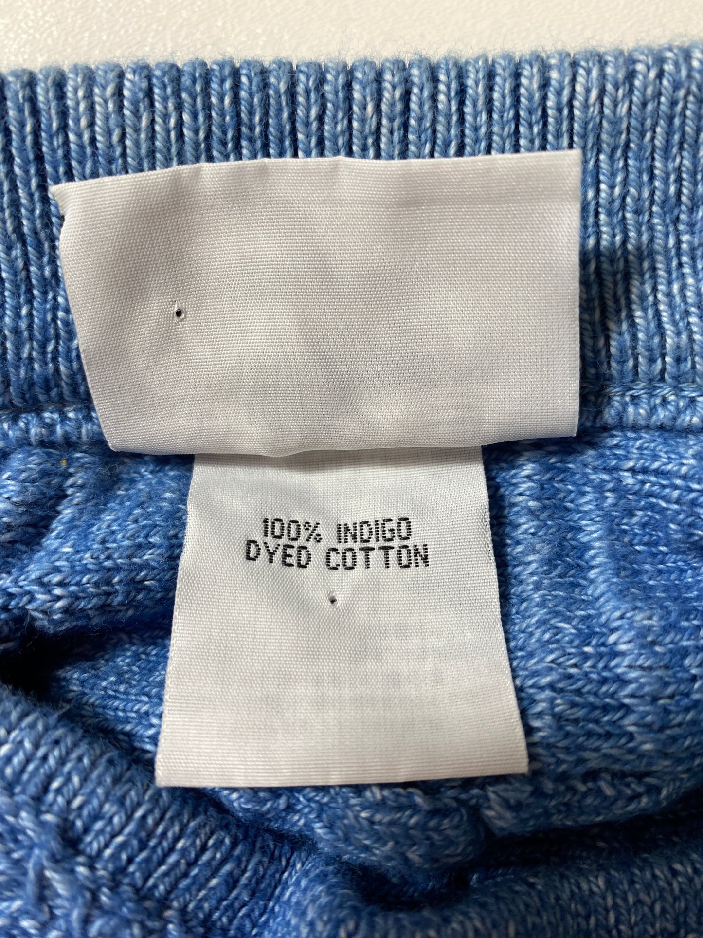 80’s Old COOGI Indigo Dyed Size M Cotton Knit Sweater / G4503K