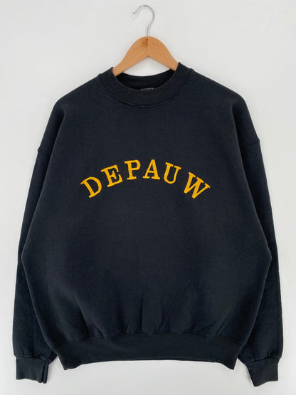 90's DEPAUW Made in USA Size XL Vintage College Sweat-Shirt / F9247S