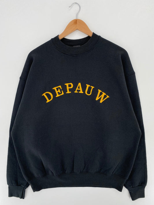 90's DEPAUW Made in USA Size XL Vintage College Sweat-Shirt / F9247S
