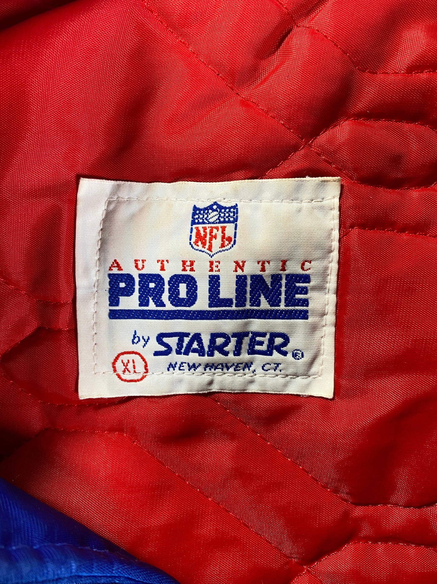 90’s STARTER x GIANTS Made in USA Size XL Vintage NFL Button down Nylon Jacket / F5570N