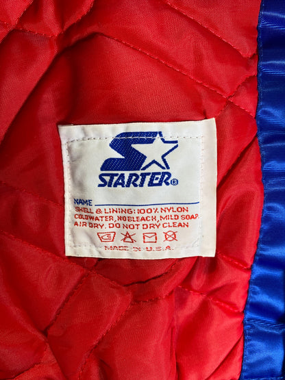90’s STARTER x GIANTS Made in USA Size XL Vintage NFL Button down Nylon Jacket / F5570N