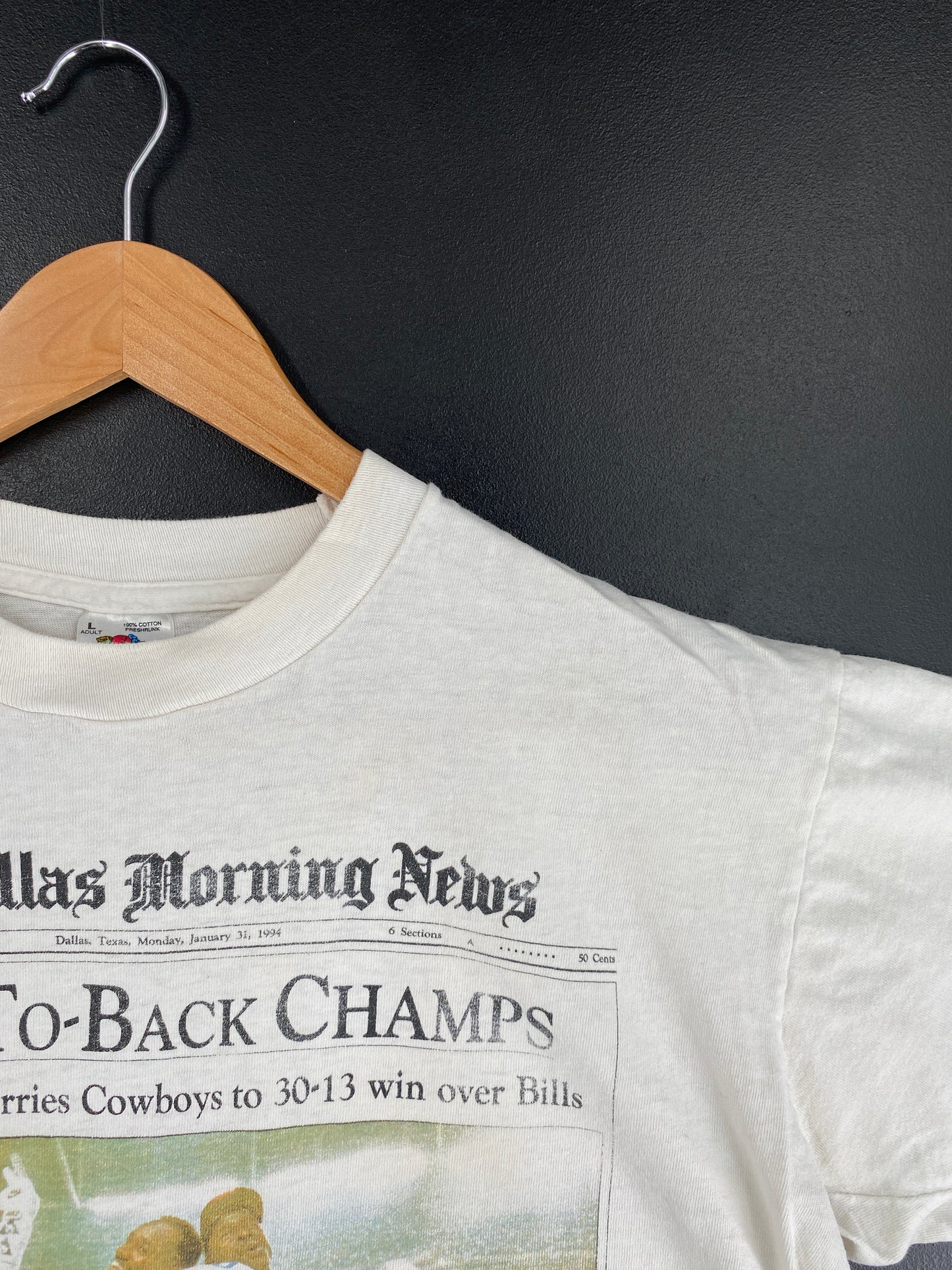 1994 DALLAS COWBOYS Made in USA Size L Vintage NFL T-shirt / E9242T