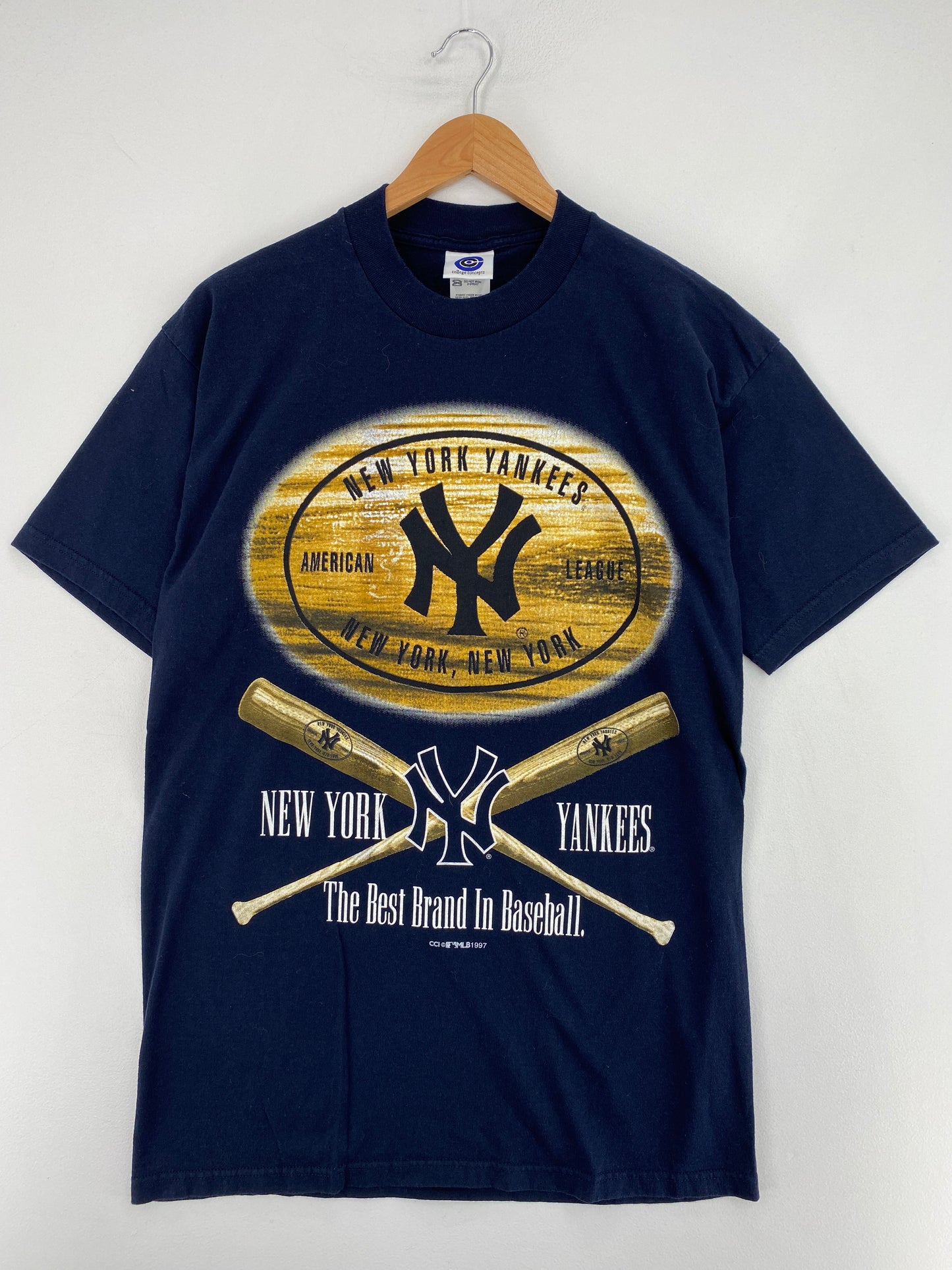 1997 NEW YORK YANKEES Size L Vintage MLB T-shirt / E9244T