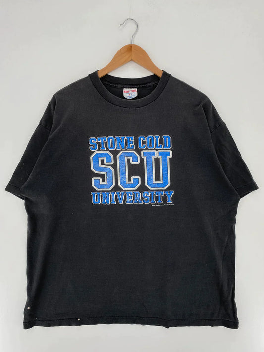 1998 STONE COLD Made in USA Size XXL Vintage WWF T-shirts / F8902T