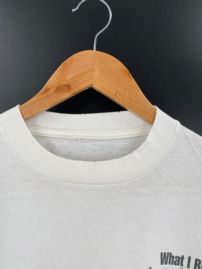 1999 WHAT I REALLY LEARNED IN SCHOOL Size No Tag (Approx. XL) Vintage T-shirt / E8695T