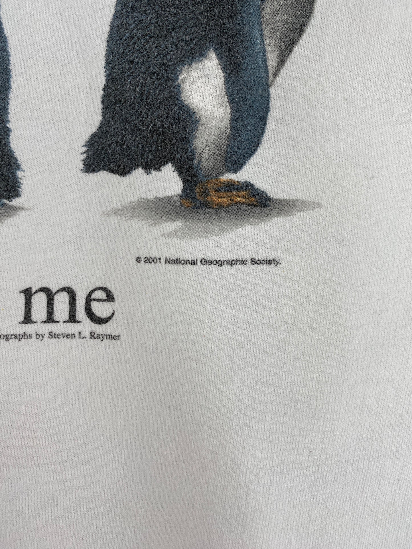 2001 NATIONAL GEOGRAPHIC PENGUINS Size No Tag (Approx.XL) Sweat-Shirt / E8716S