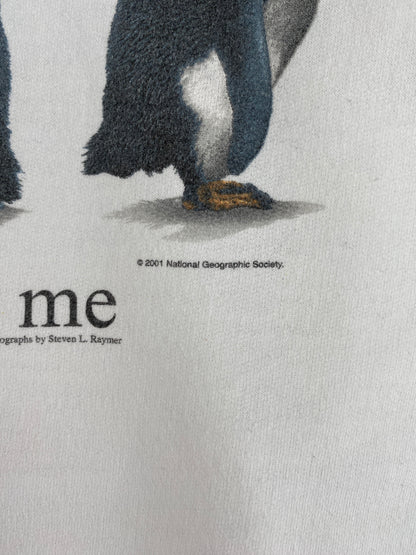 2001 NATIONAL GEOGRAPHIC PENGUINS Size No Tag (Approx.XL) Sweat-Shirt / E8716S