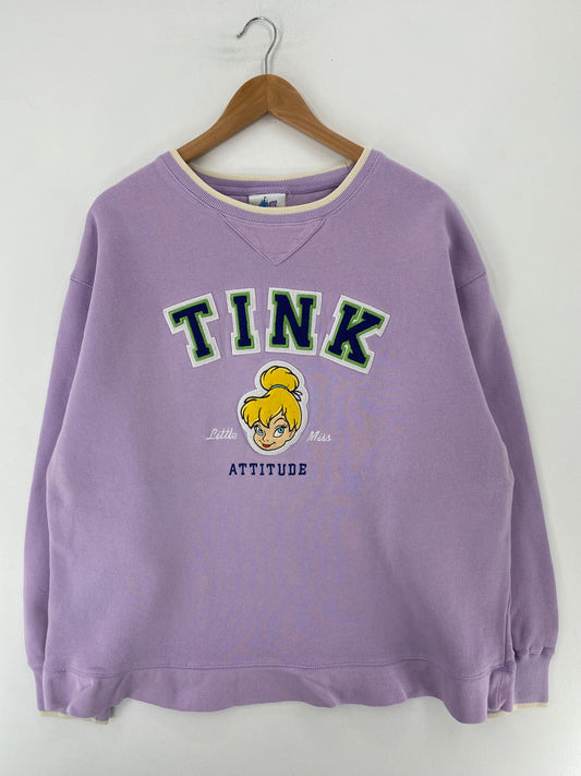 00' DISNEY TINKER BELL Size XL Vintage Sweat-shirt / E8723S