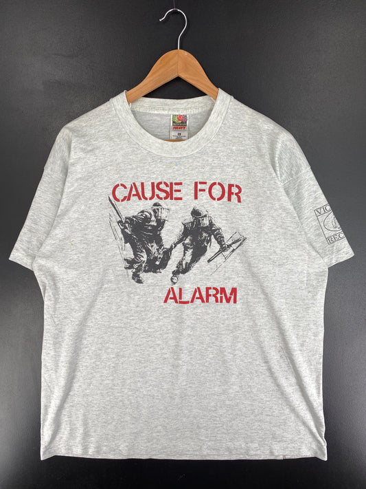 90's Victory Record x CAUSE FOR ALARM Made in USA Size XL Vintage Band T-Shirts / E9544T