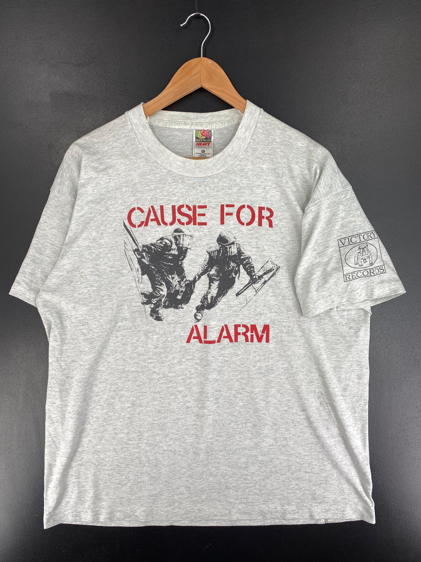 90's Victory Record x CAUSE FOR ALARM Made in USA Size XL Vintage Band T-Shirts / E9544T