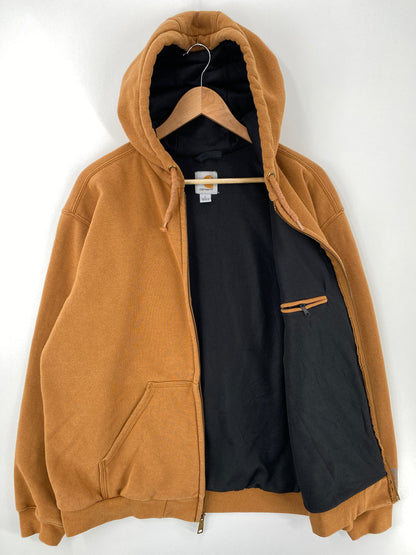 Vintage CARHARTT Size L Double faced Zip-up Hoodie Sweat-Shirt  / F8162S