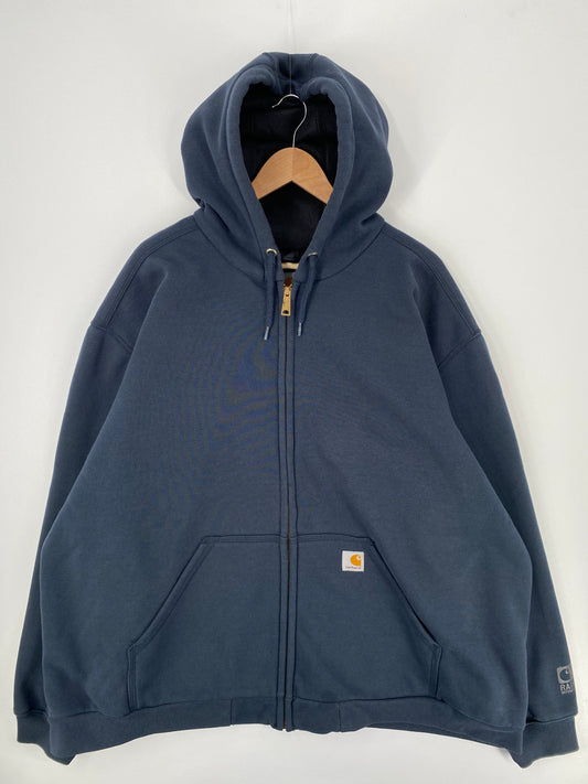 Vintage CARHARTT Size XXXL Double faced Zip-up Hoodie Sweat-Shirt  / F5306S