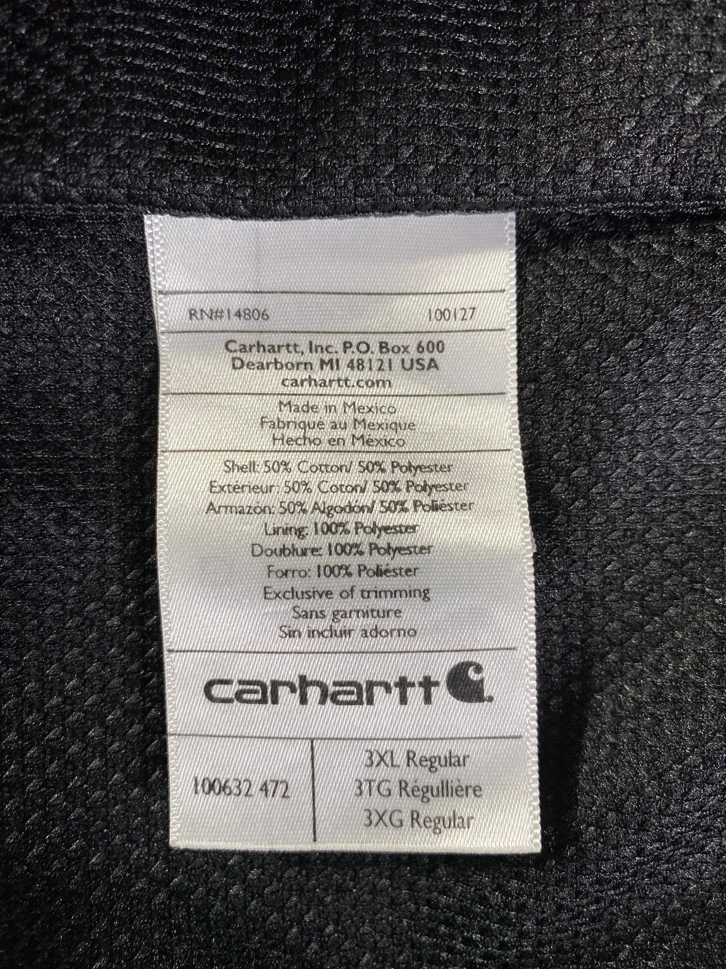 Vintage CARHARTT Size XXXL Double faced Zip-up Hoodie Sweat-Shirt  / F5306S