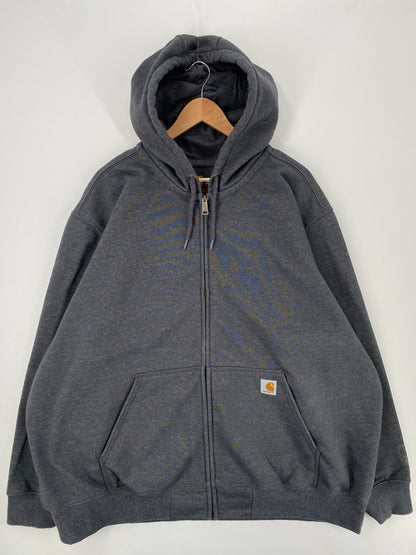 Vintage CARHARTT Size XXXL Zip-up Hoodie Sweat-Shirt  / F6145S
