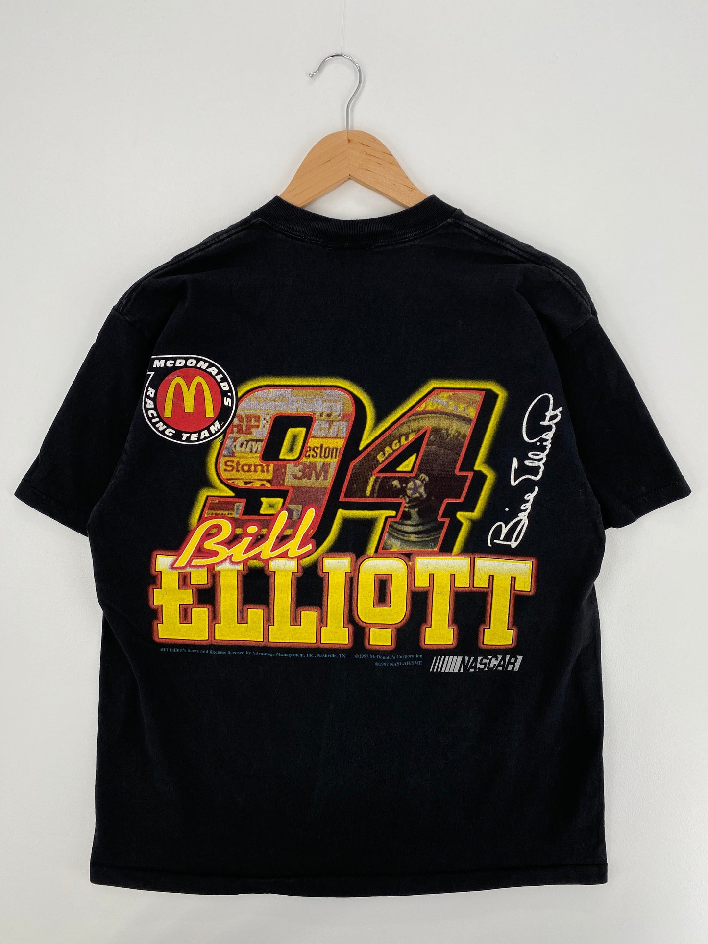 1997 NASCAR BILL ELLIOTT x MCDONALD'S Size L Vintage Racing T-Shirt / E6857T