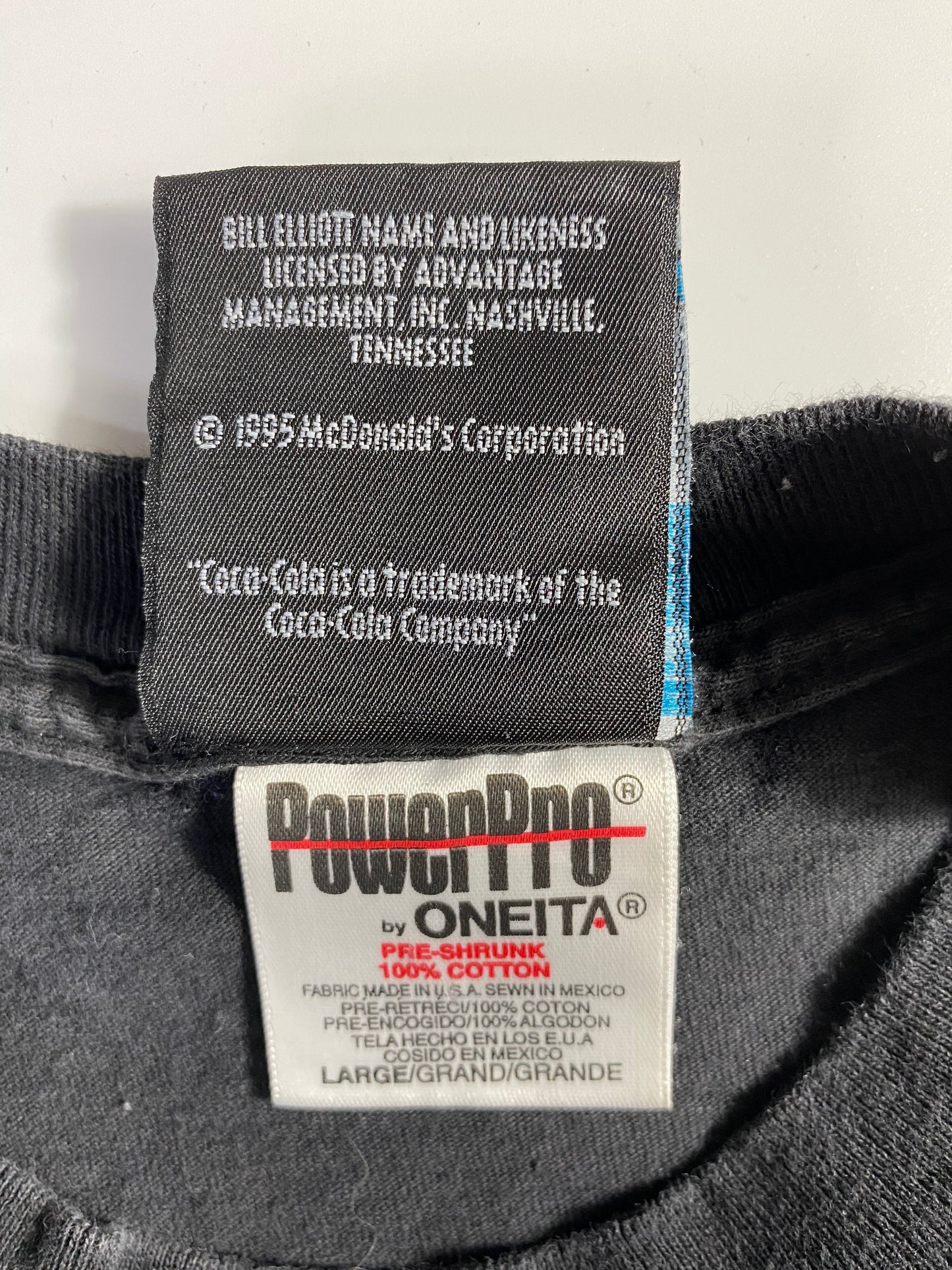 1997 NASCAR BILL ELLIOTT x MCDONALD'S Size L Vintage Racing T-Shirt / E6857T