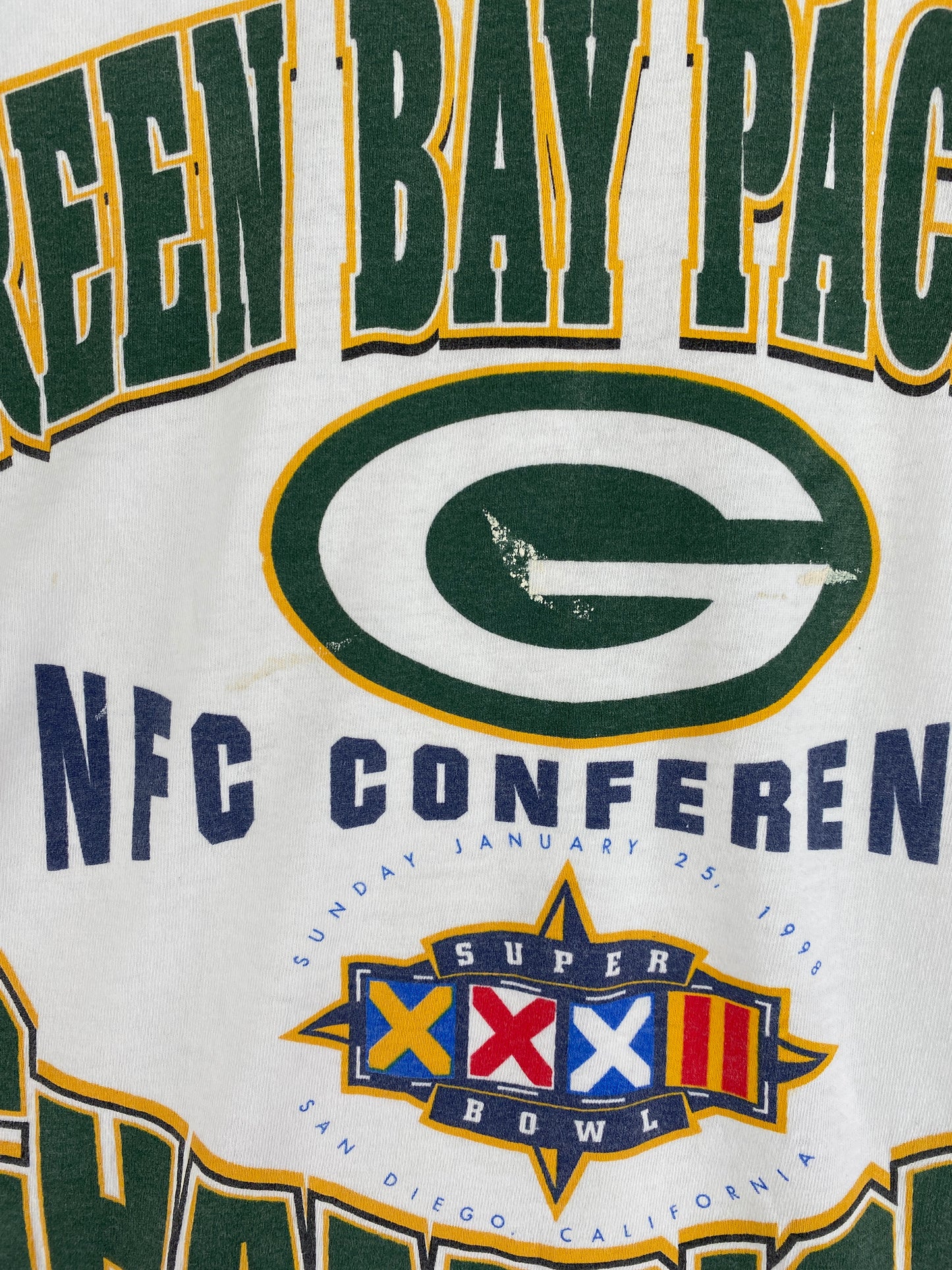 .1998 GREEN BAY PACKERS Size XL Vintage T-Shirt / E9324T