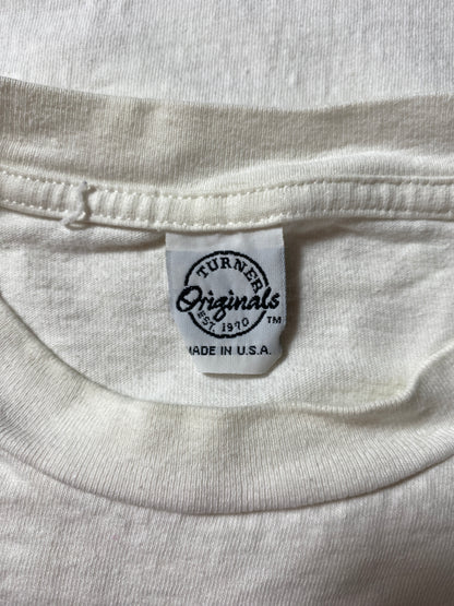 1989 MIAMI HURRICANES Made in USA Size No Tag (Approx.XL) Vintage College T-Shirt / E9325T
