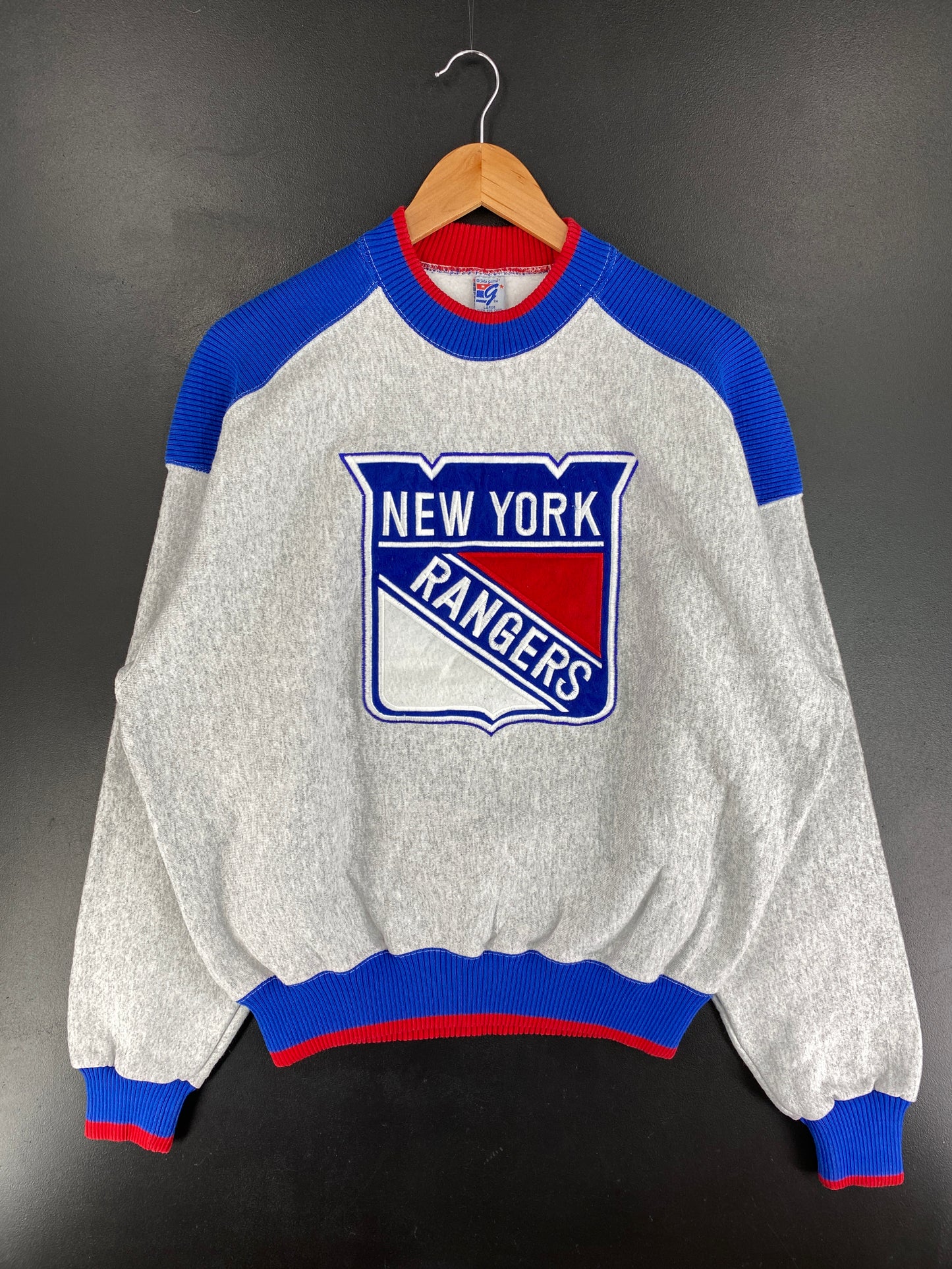 90's NEW YORK RANGERS Made in USA Size L Vintage NHL Sweat-shirt / E9333S