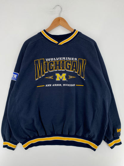 Vintage MICHIGAN WOLVERINES Size XXL College Sweat shirt / E9342S