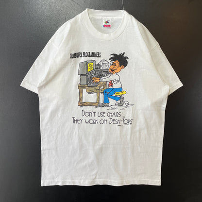 (L) 90's COMPUTER PROGRAMMERS T-Shirt / A0435T