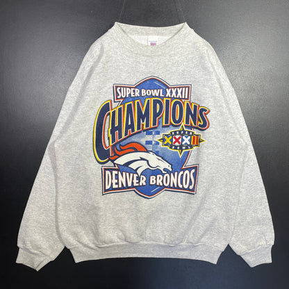 (L) 90’s SUPER BOWL DENVER BRONCOS NFL Sweat-Shirt / A0576S