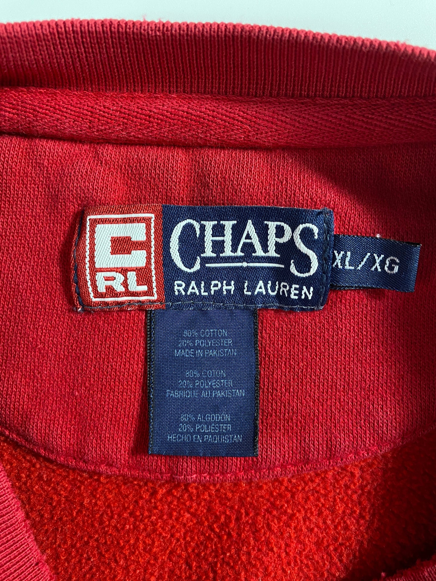 90’s CHAPS RALPH LAUREN Size XL Vintage Sweat-Shirt / E8343S