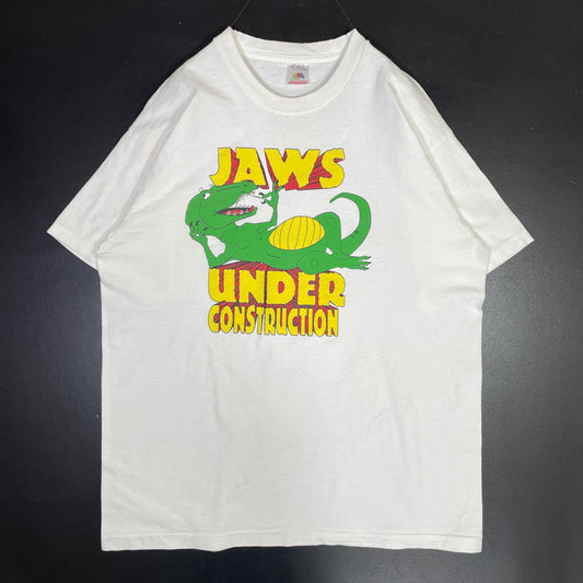 (XL) 90's JAWS UNDER CONSTRUCTION T-shirt / A0775T