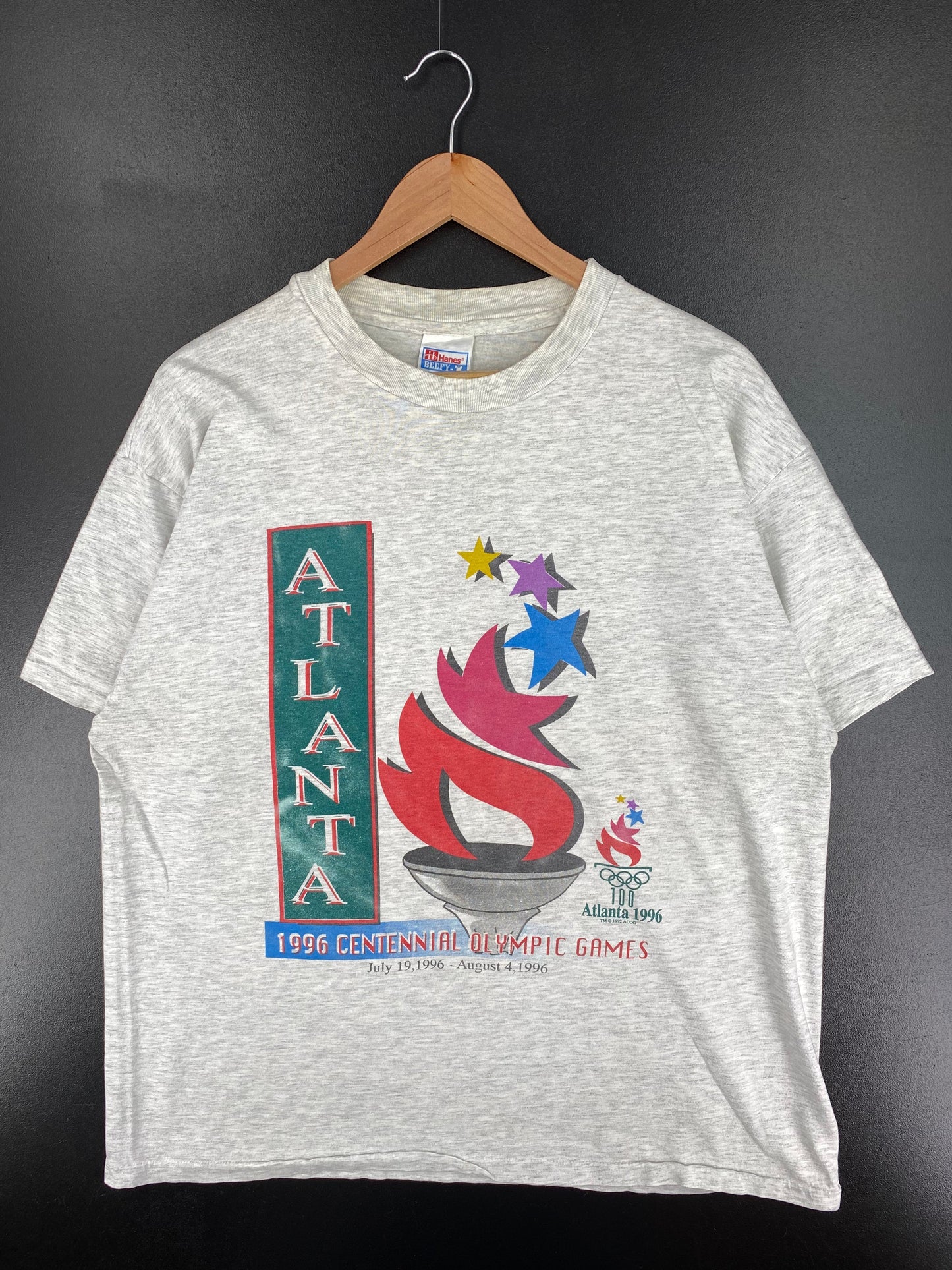 1996 ATLANTA OLYMPIC Size XL Vintage T- Shirt / F4278T