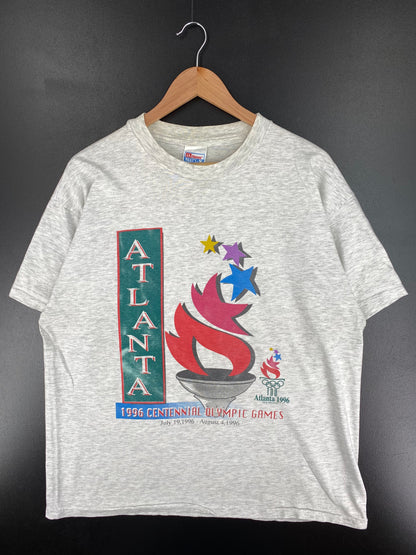 1996 ATLANTA OLYMPIC Size XL Vintage T- Shirt / F4278T
