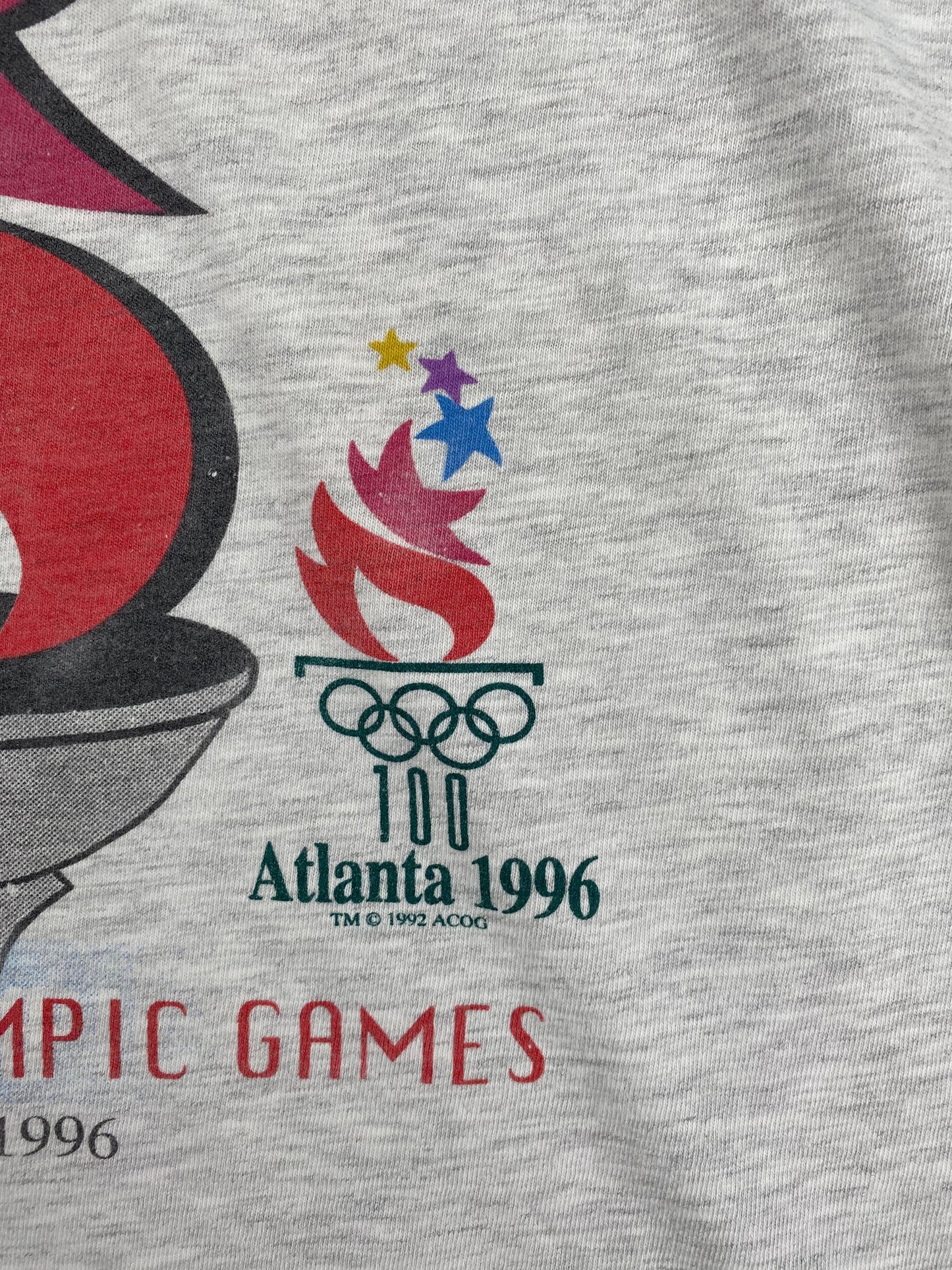 1996 ATLANTA OLYMPIC Size XL Vintage T- Shirt / F4278T
