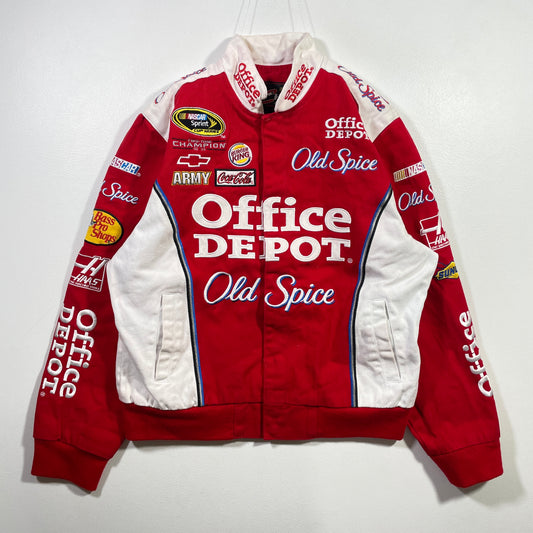 (Boys L) OFFICE DEPOT Vintage Racing Jacket / A0839J