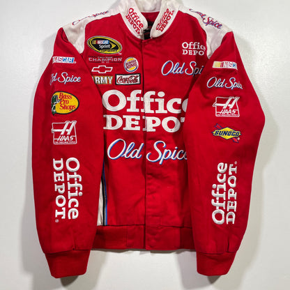 (Boys L) OFFICE DEPOT Vintage Racing Jacket / A0839J